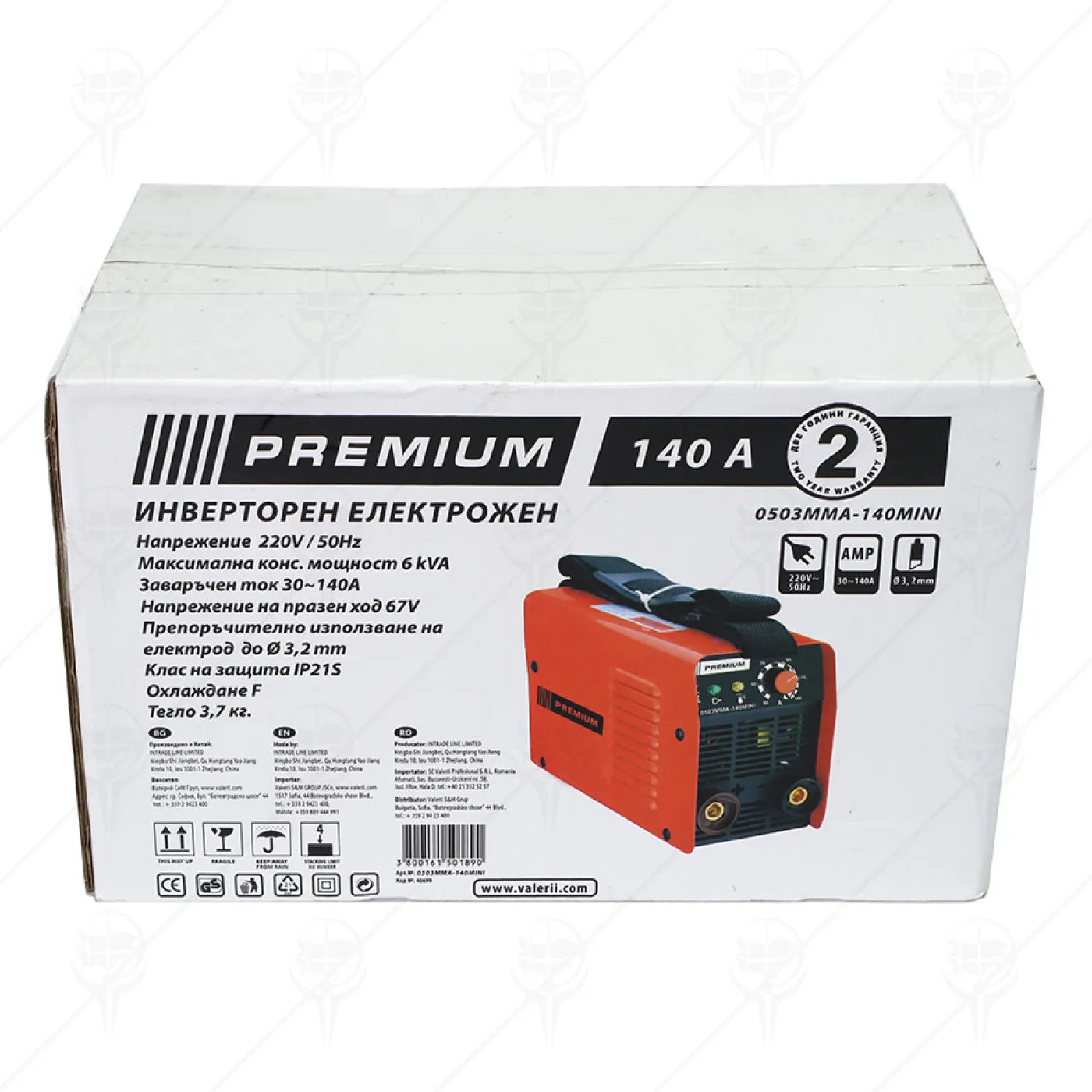 Олекотен заваръчен апарат за електроди – Inverter 140 A MINI PREMIUM-HD