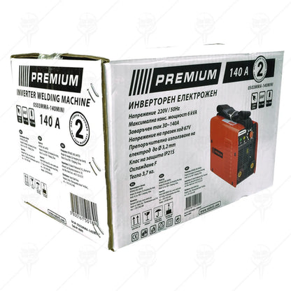 Олекотен заваръчен апарат за електроди – Inverter 140 A MINI PREMIUM-HD